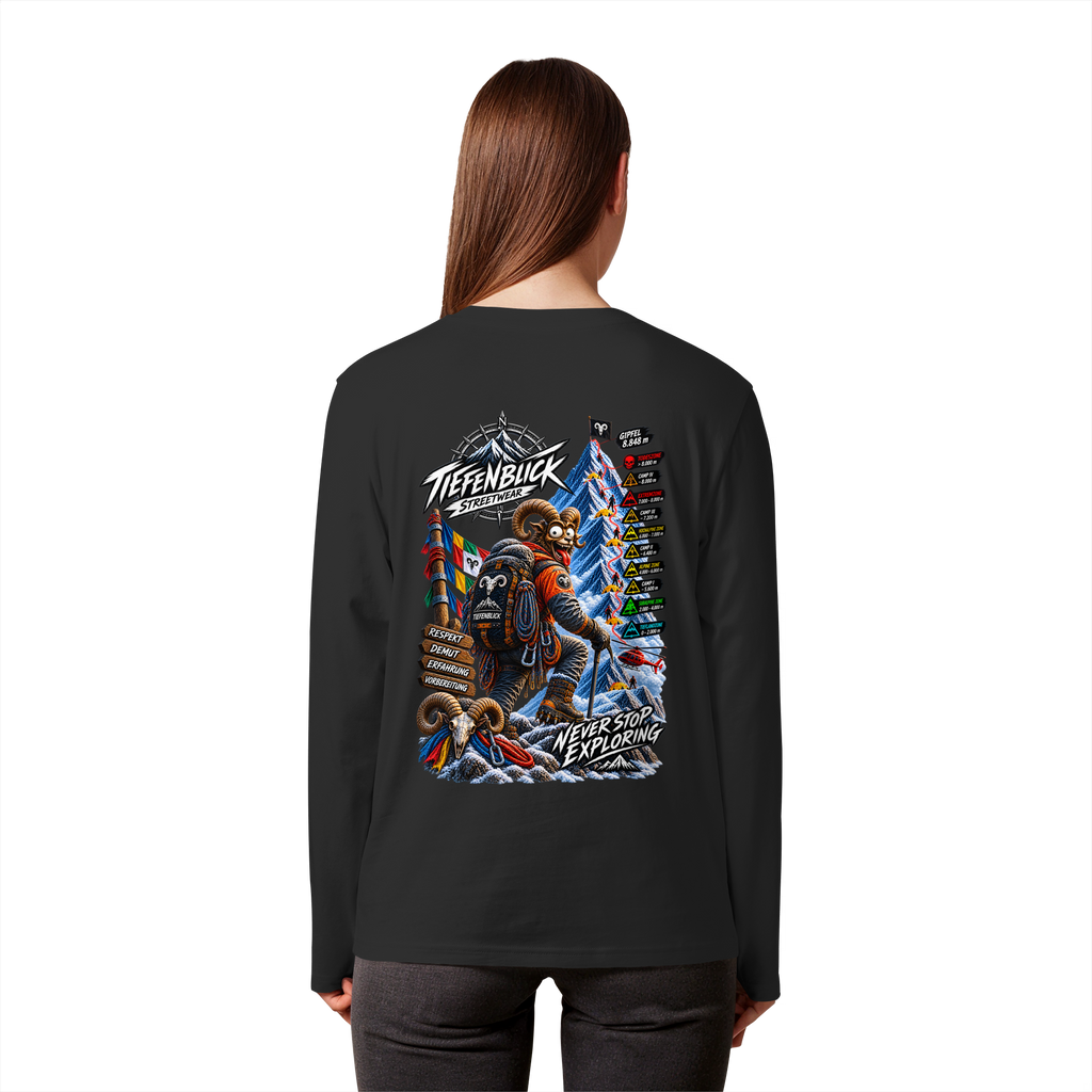 Tiefenblick Todeszone Fun - Organic Longsleeve T-Shirt