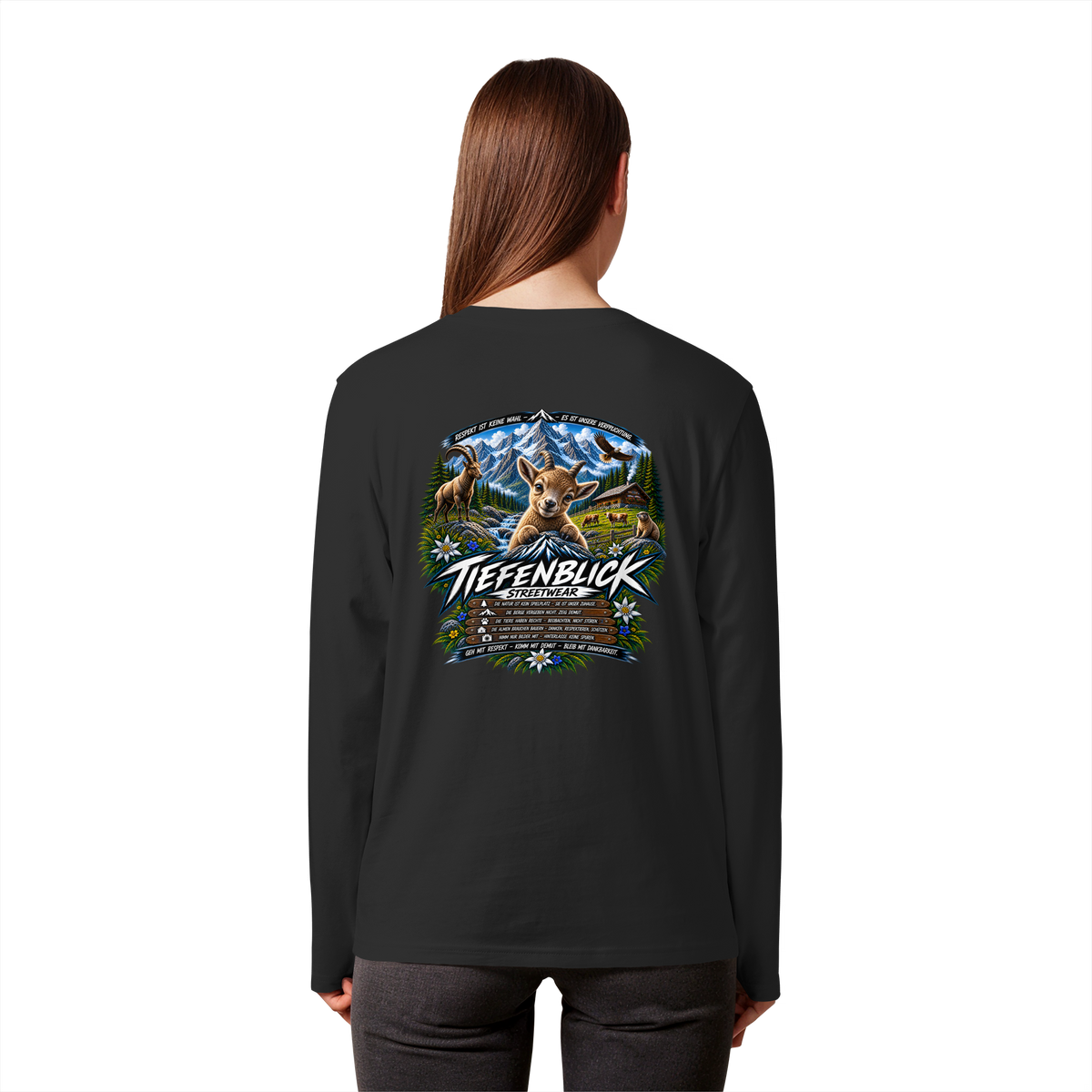 Tiefenblick Respekt Edition - Organic Longsleeve T-Shirt