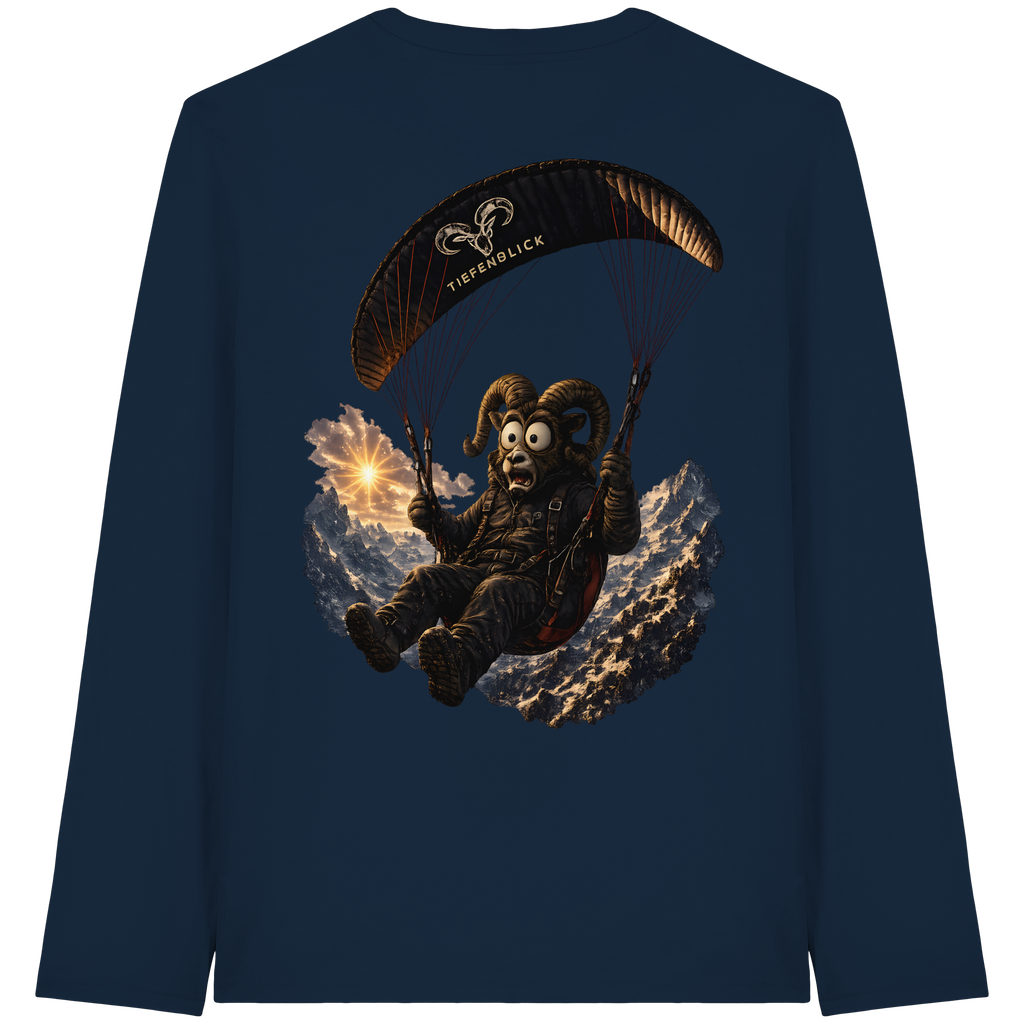 Tiefenblick Paraglider  - Organic Longsleeve T-Shirt