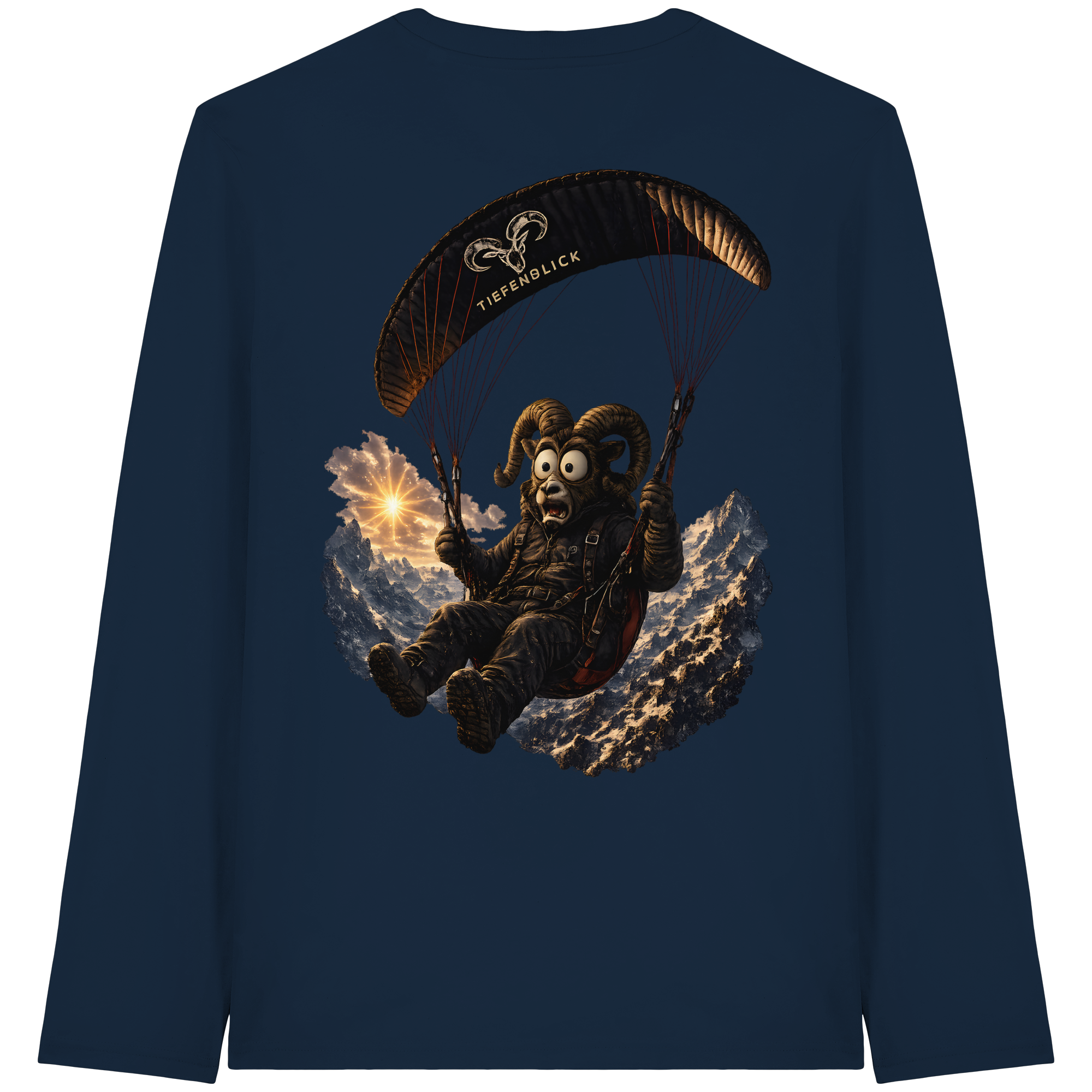 Tiefenblick Paraglider  - Organic Longsleeve T-Shirt