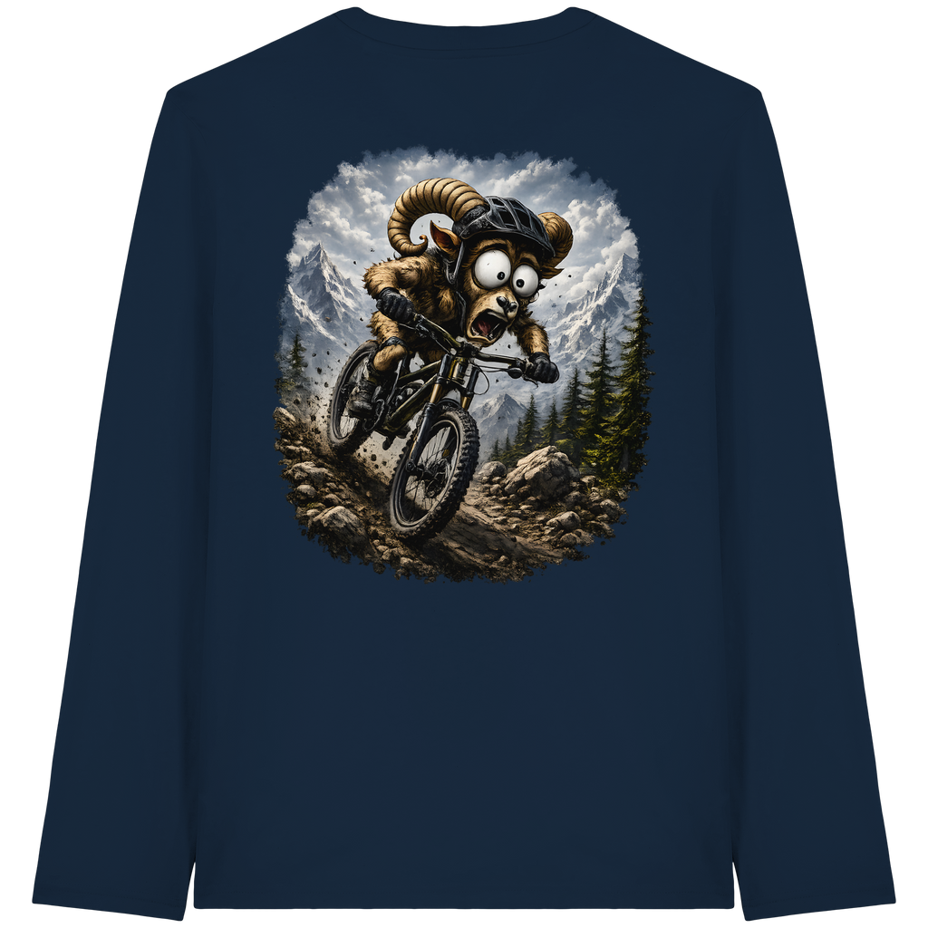 Tiefenblick Downhill - Organic Longsleeve T-Shirt