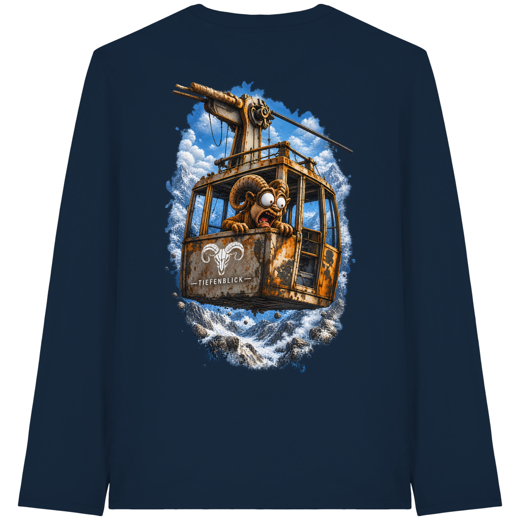Tiefenblick Adrenalin Gondel Fun - Organic Longsleeve T-Shirt