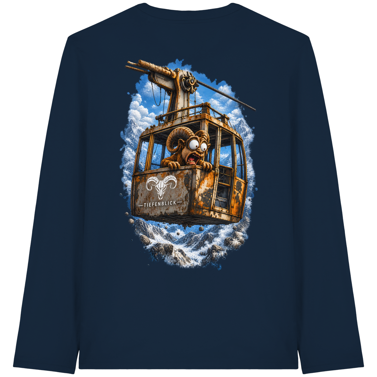 Tiefenblick Adrenalin Gondel Fun - Organic Longsleeve T-Shirt