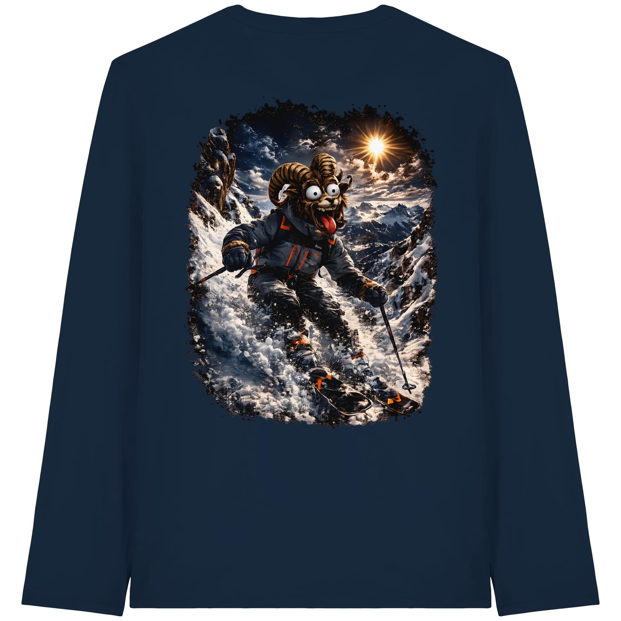 Tiefenblick Ski - Organic Longsleeve T-Shirt