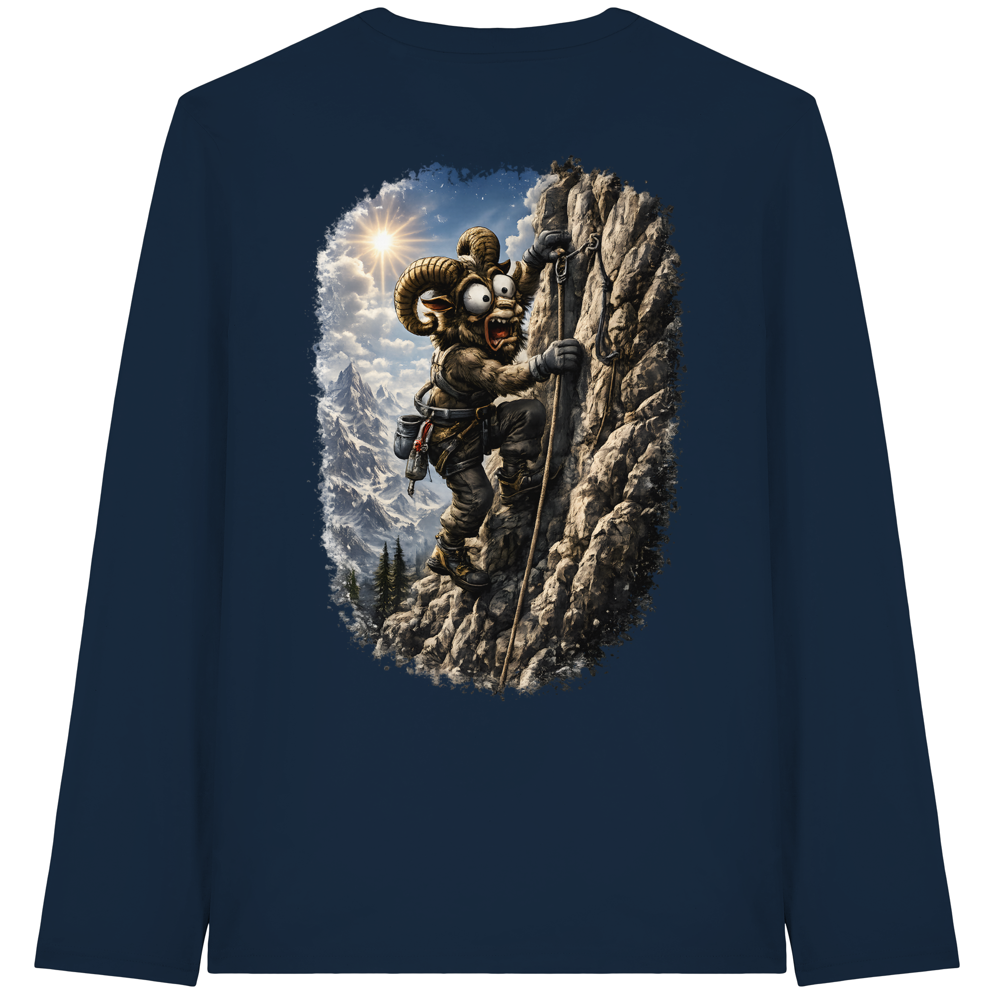 Tiefenblick Klettern - Organic Longsleeve T-Shirt