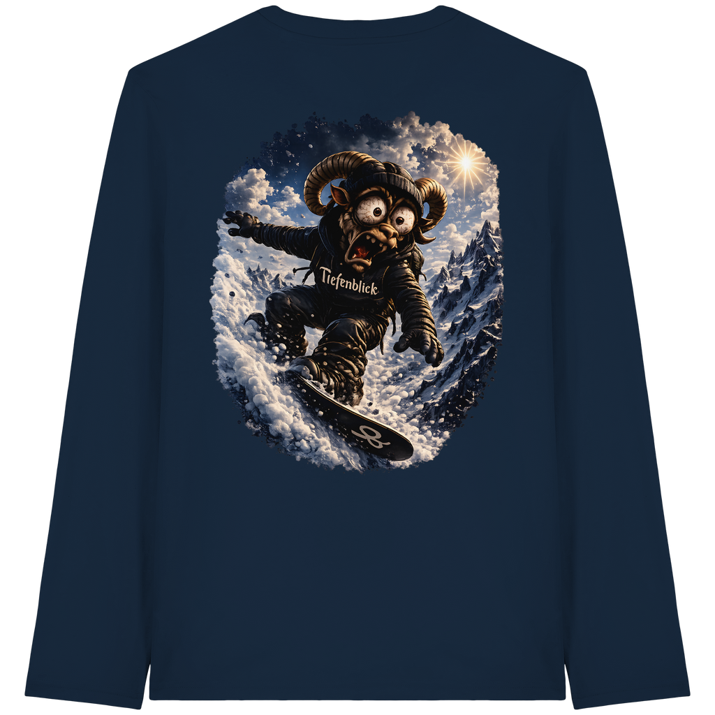 Tiefenblick Snowboarden  - Organic Longsleeve T-Shirt