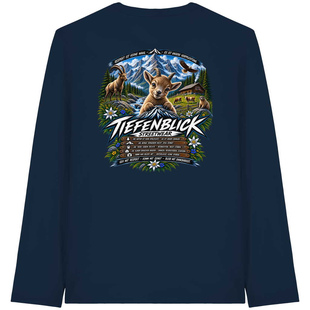 Tiefenblick Respekt Edition - Organic Longsleeve T-Shirt