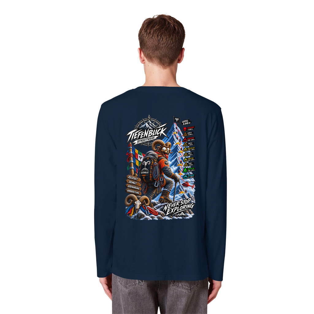 Tiefenblick Todeszone Fun - Organic Longsleeve T-Shirt