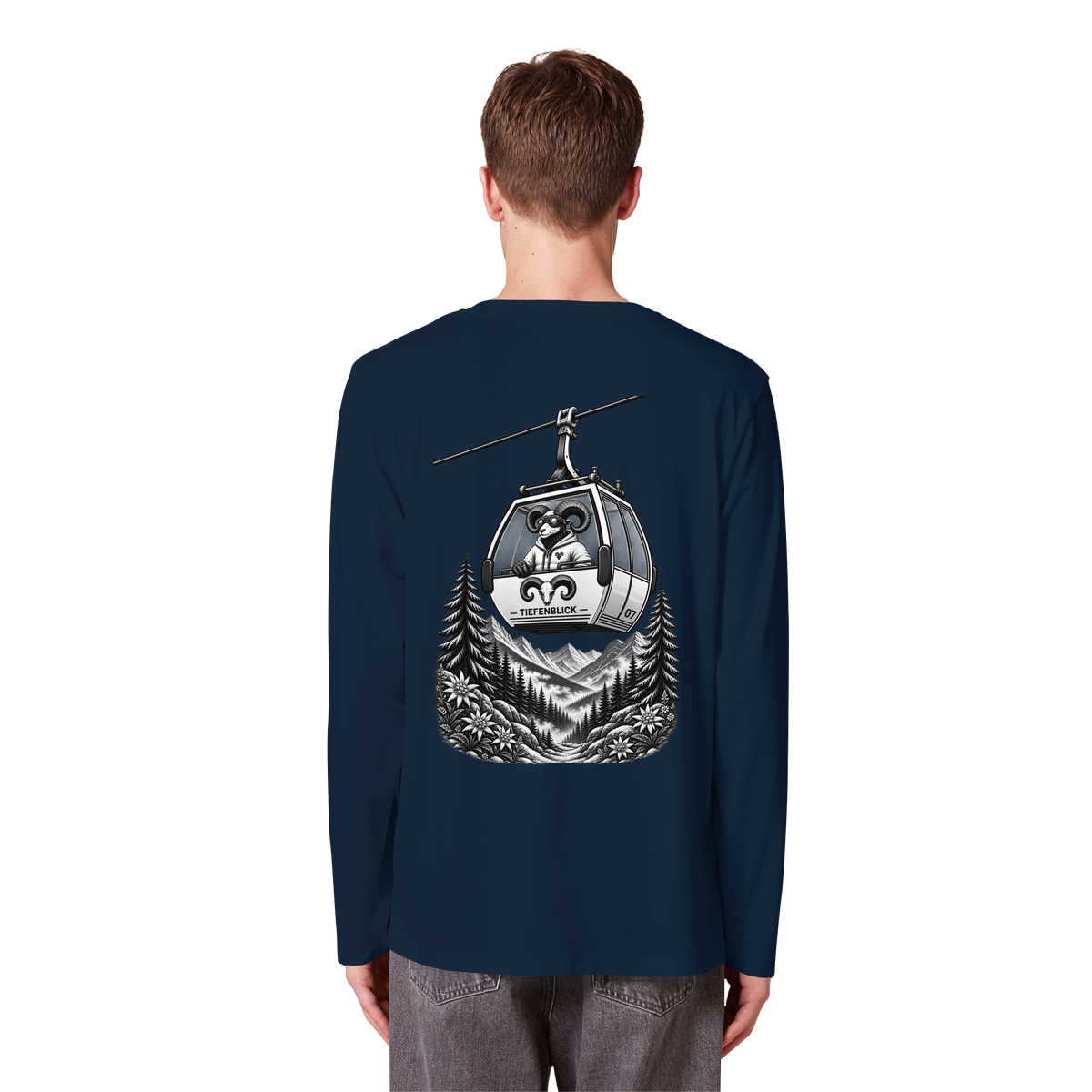 Tiefenblick Gondel Fun  - Organic Longsleeve T-Shirt