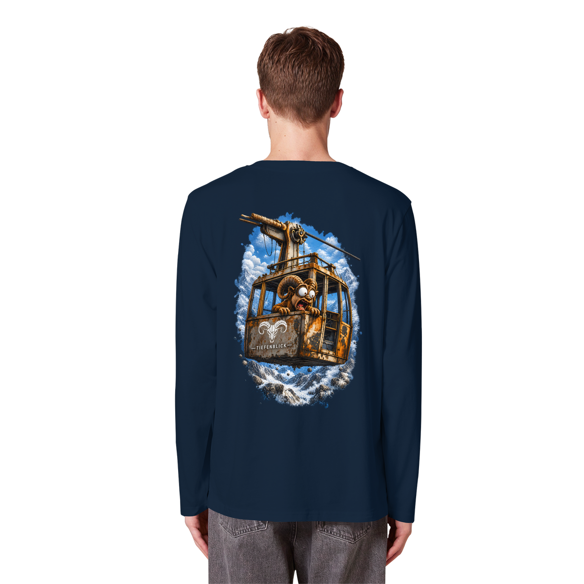 Tiefenblick Adrenalin Gondel Fun - Organic Longsleeve T-Shirt