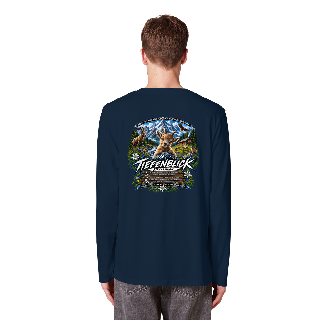 Tiefenblick Respekt Edition - Organic Longsleeve T-Shirt