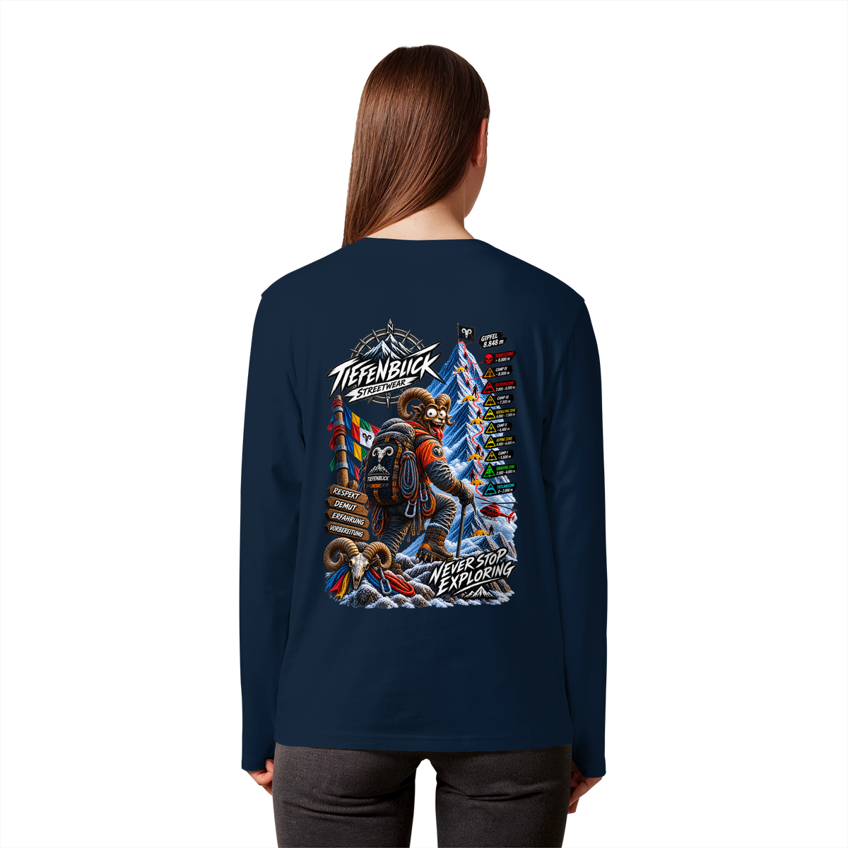 Tiefenblick Todeszone Fun - Organic Longsleeve T-Shirt