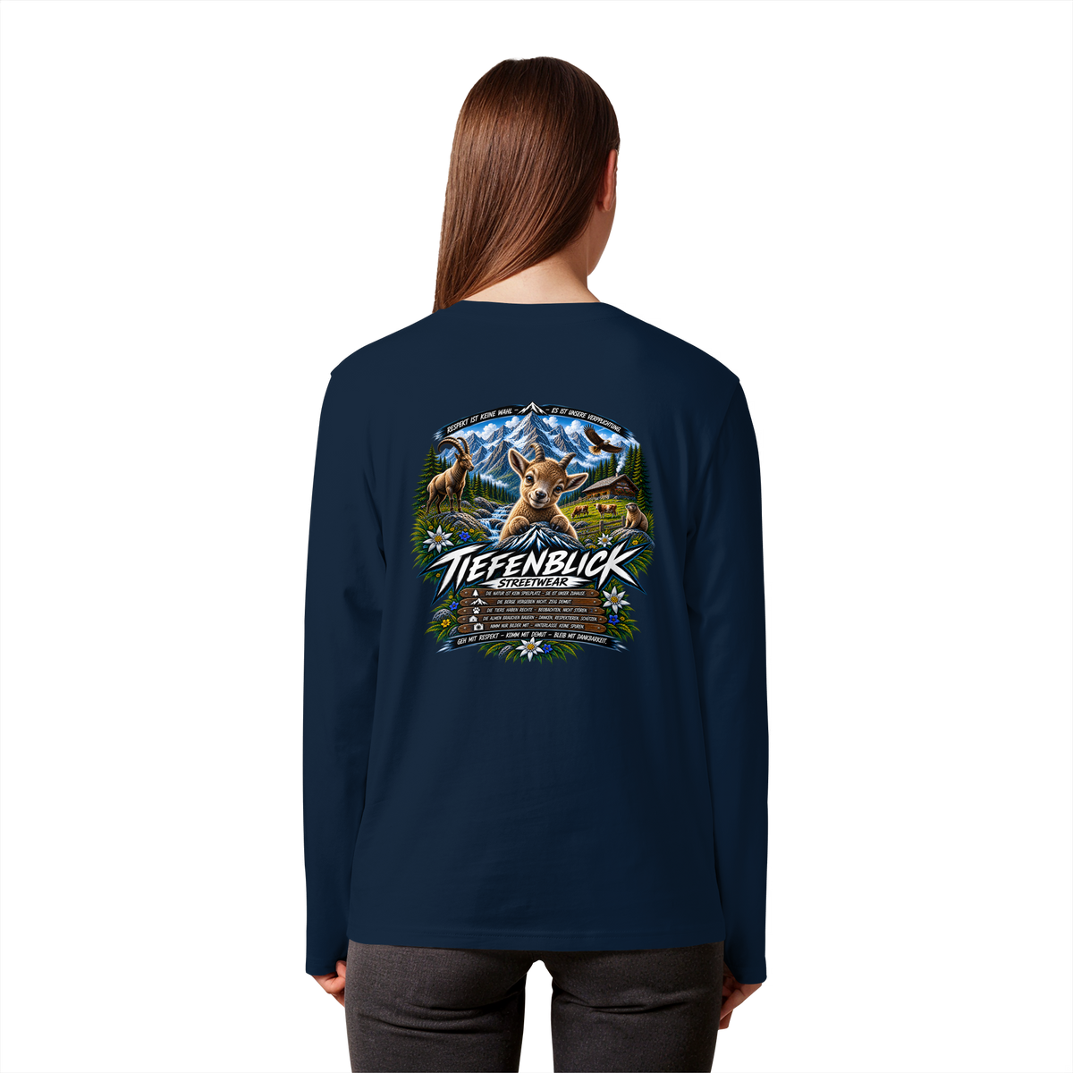 Tiefenblick Respekt Edition - Organic Longsleeve T-Shirt