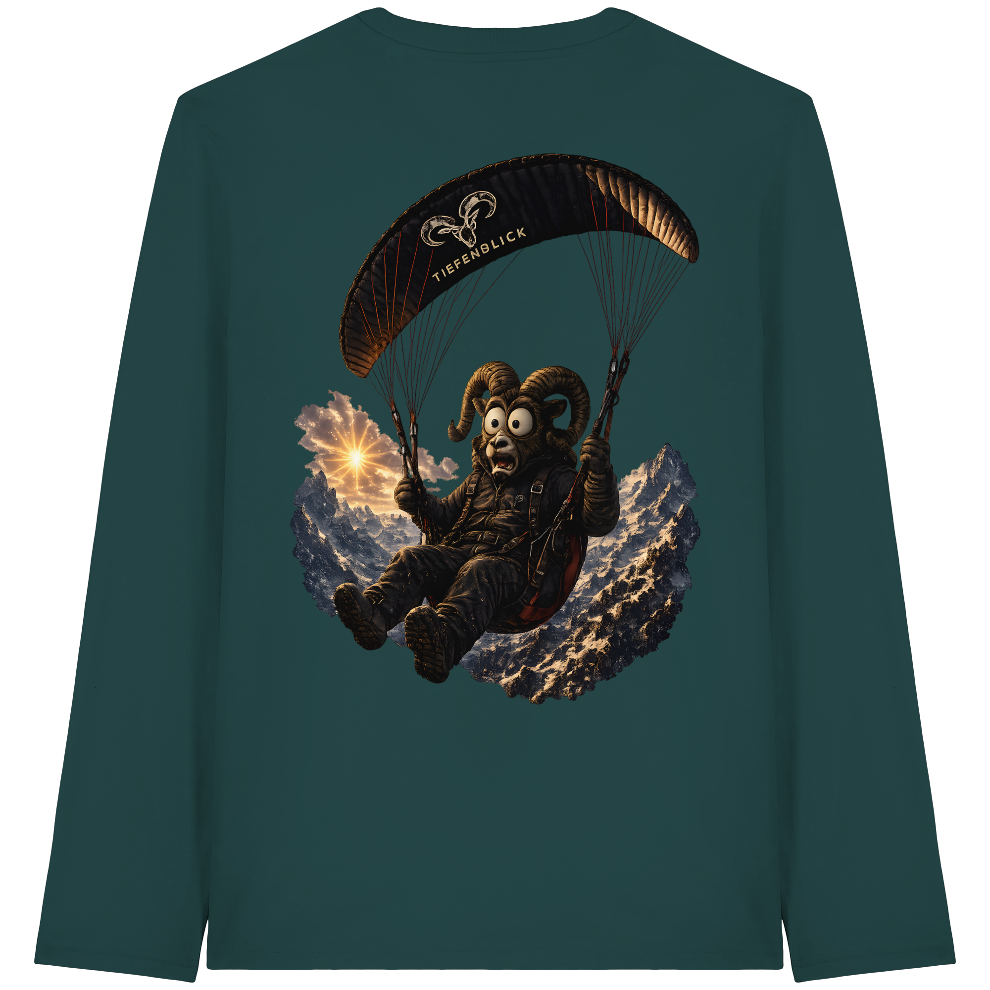 Tiefenblick Paraglider  - Organic Longsleeve T-Shirt