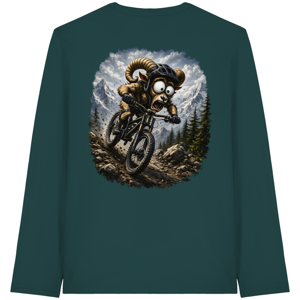 Tiefenblick Downhill - Organic Longsleeve T-Shirt
