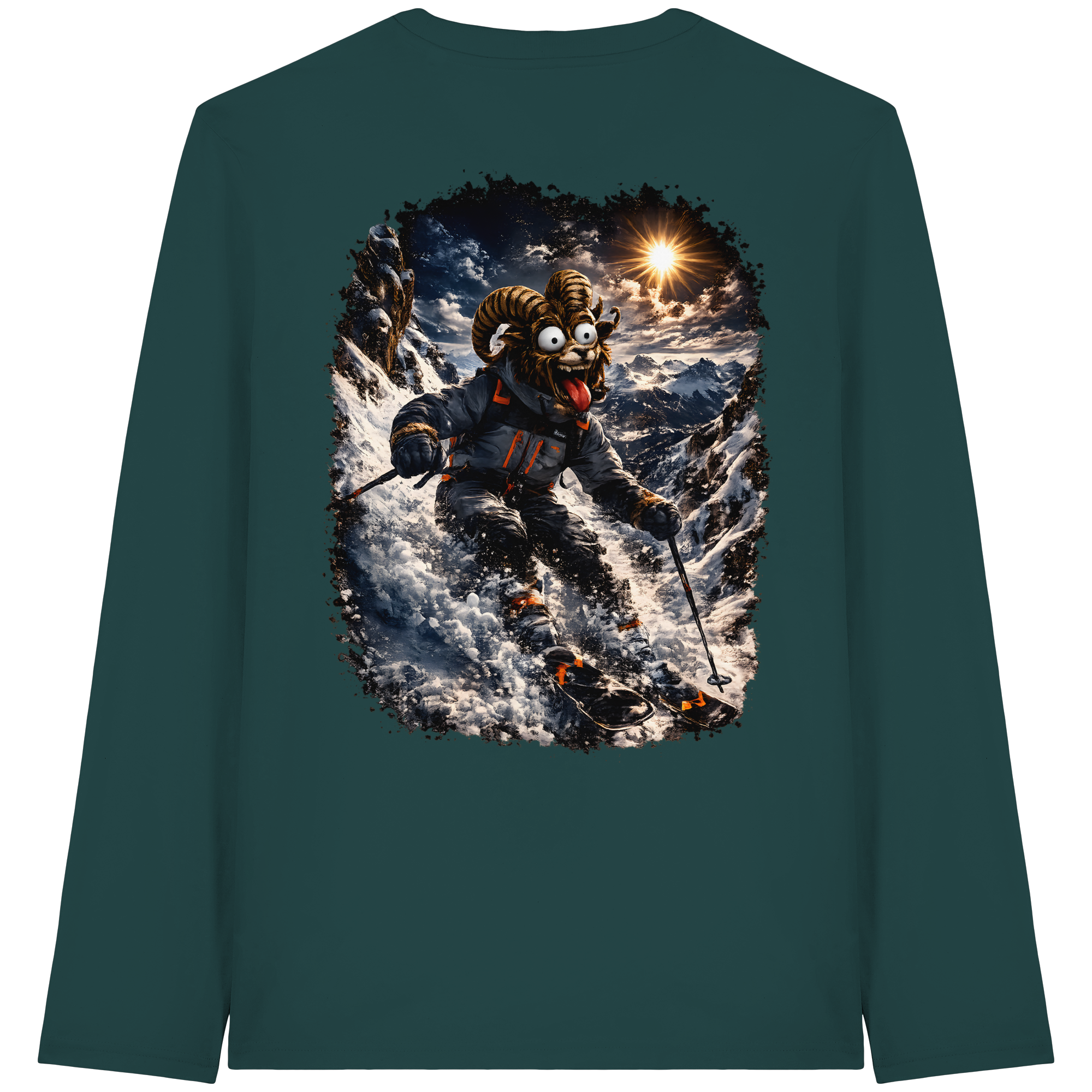 Tiefenblick Ski - Organic Longsleeve T-Shirt
