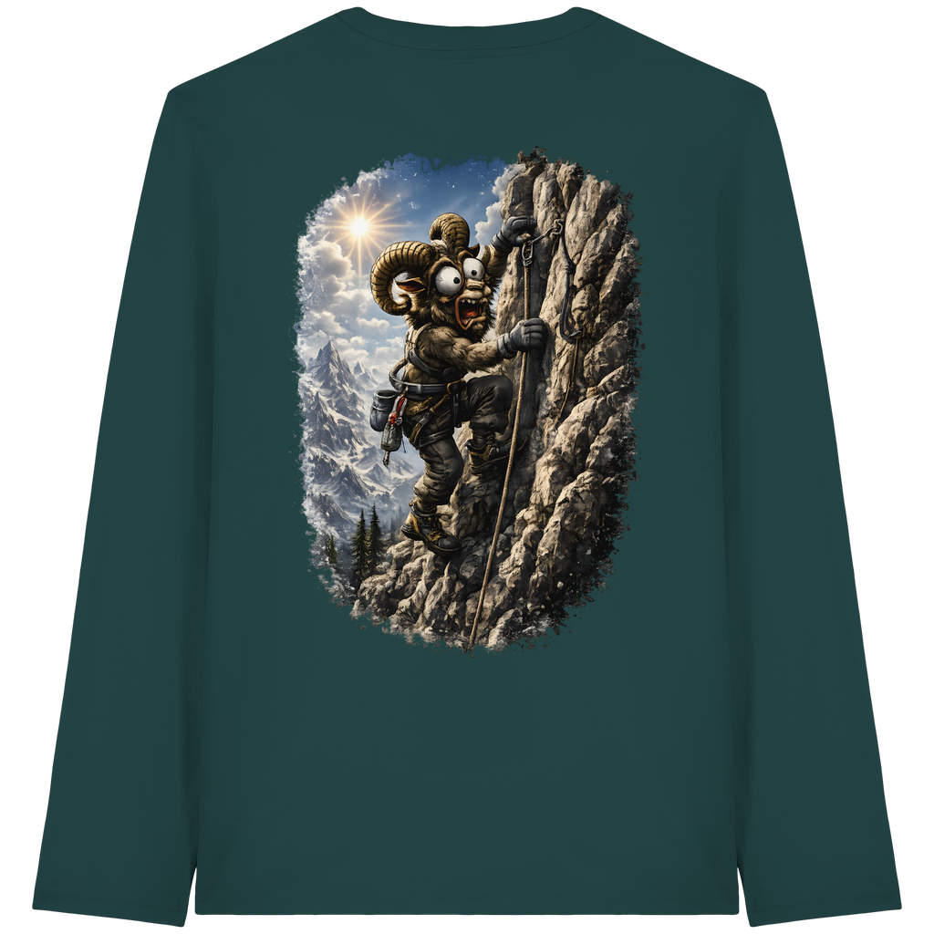 Tiefenblick Klettern - Organic Longsleeve T-Shirt