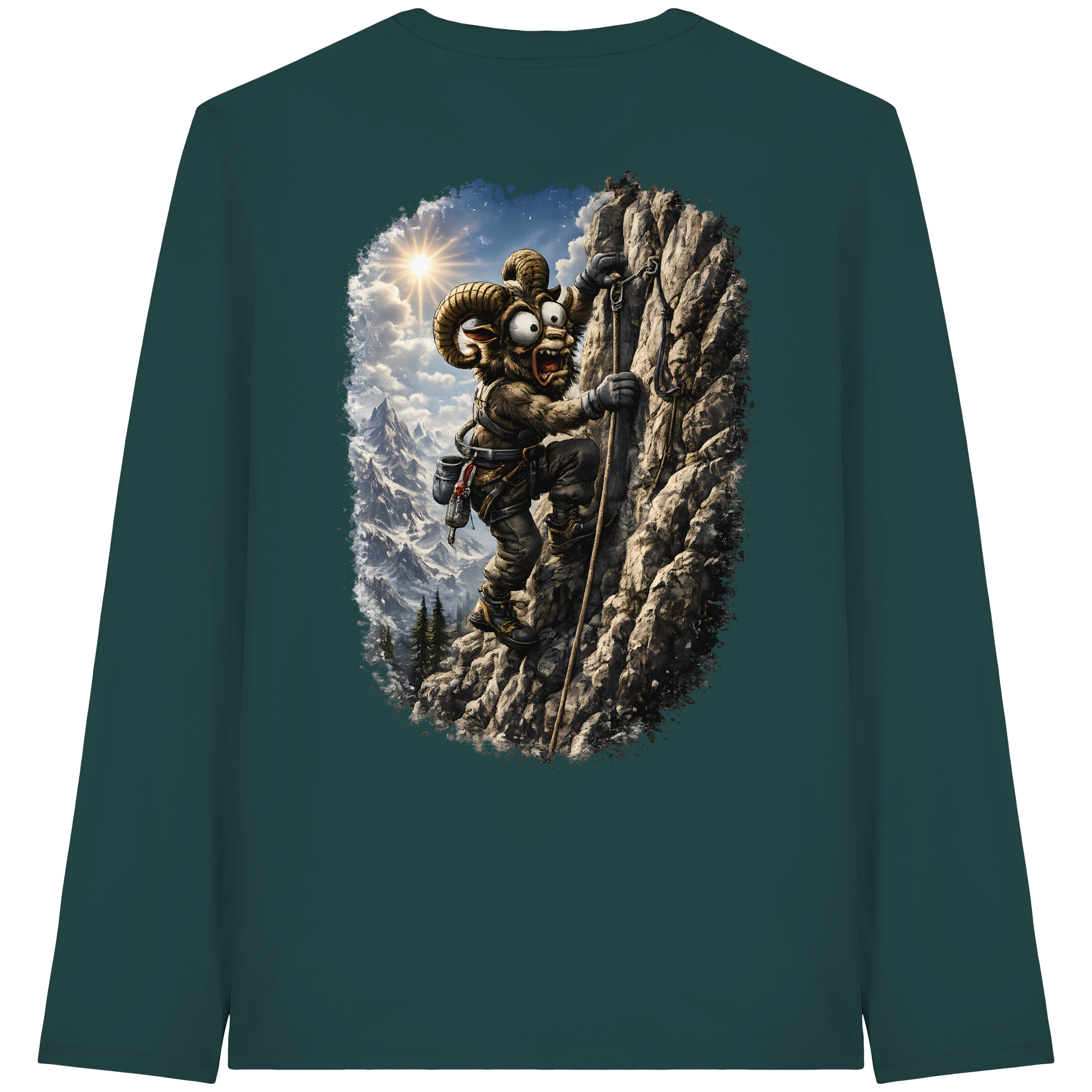 Tiefenblick Klettern - Organic Longsleeve T-Shirt