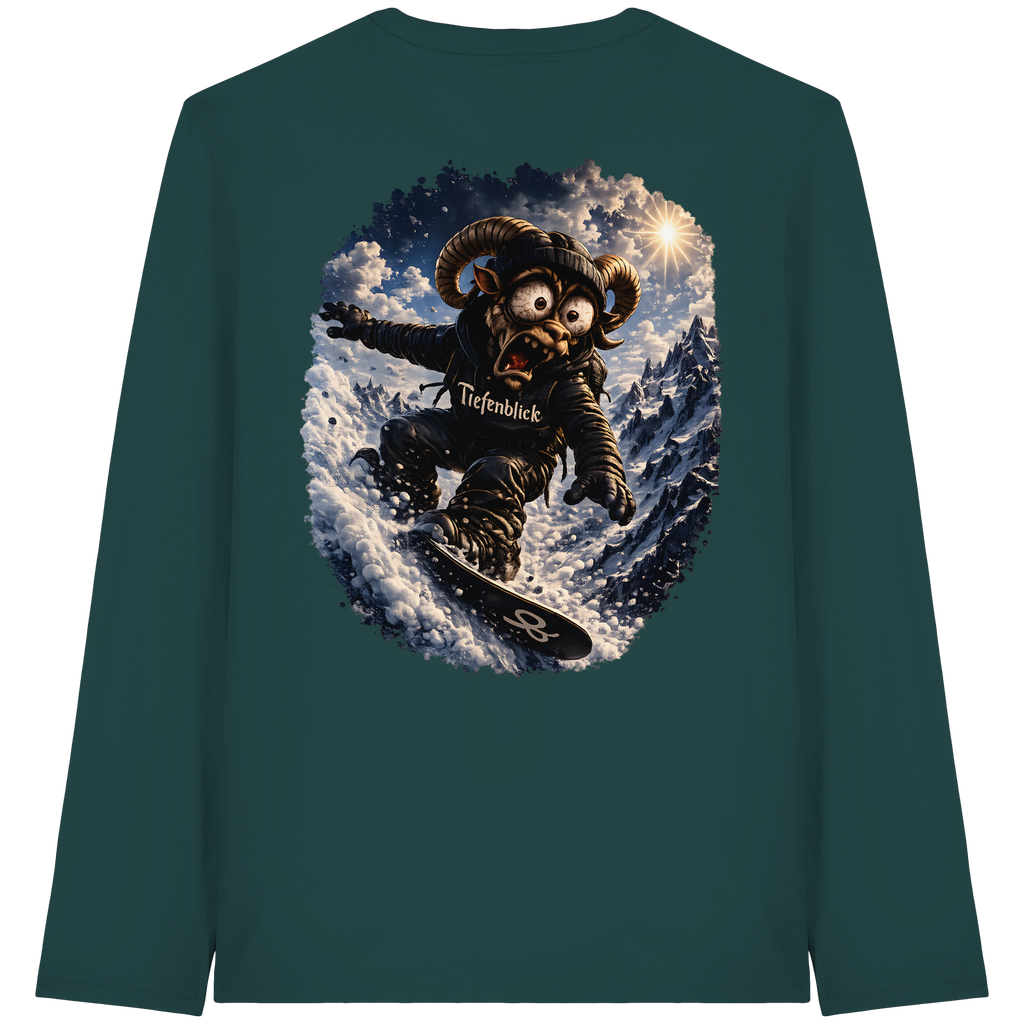 Tiefenblick Snowboarden  - Organic Longsleeve T-Shirt