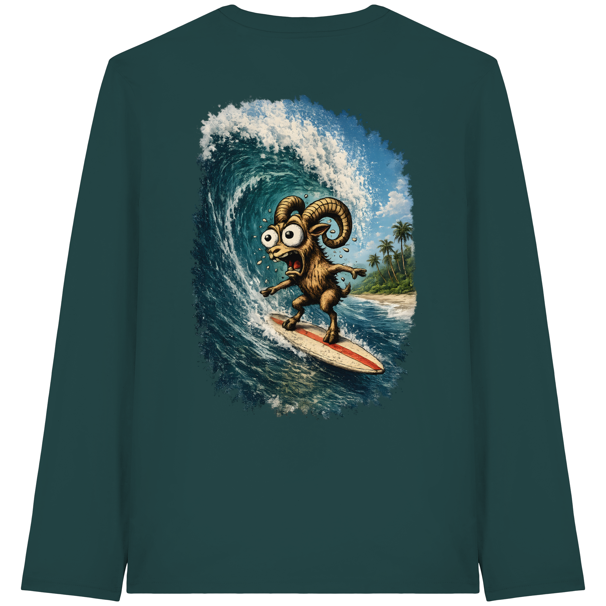 Tiefenblick Urlaub Fun  - Organic Longsleeve T-Shirt