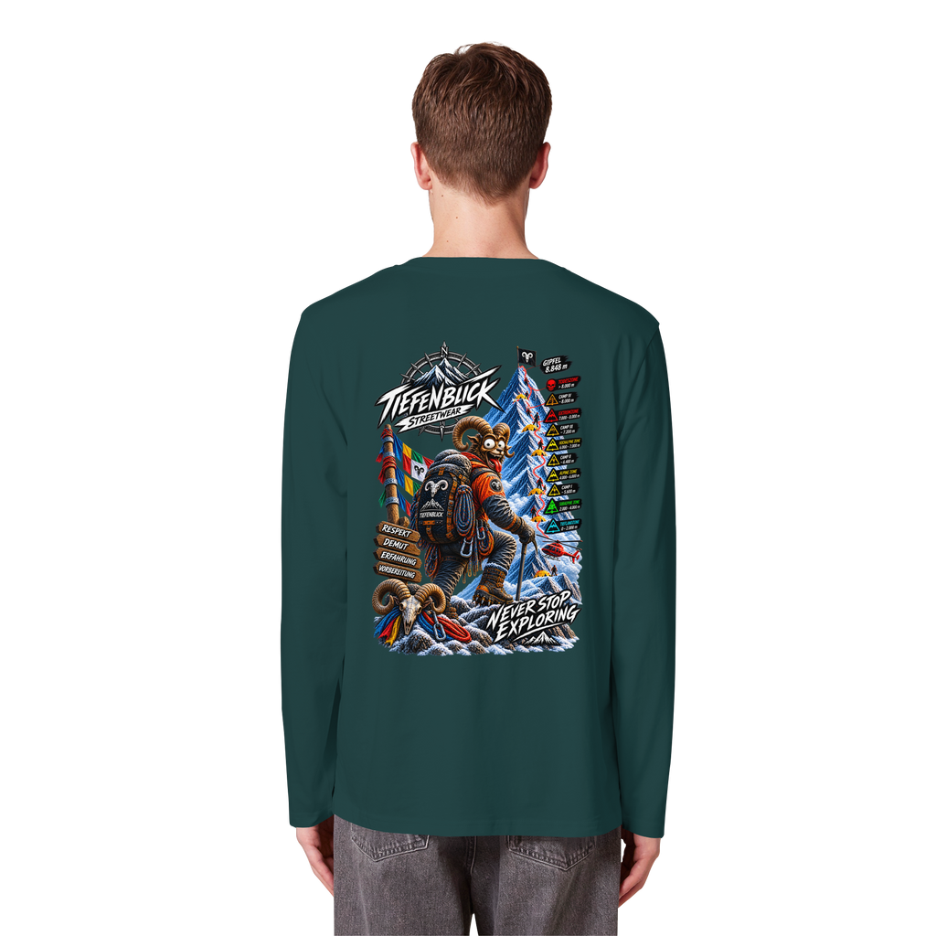 Tiefenblick Todeszone Fun - Organic Longsleeve T-Shirt