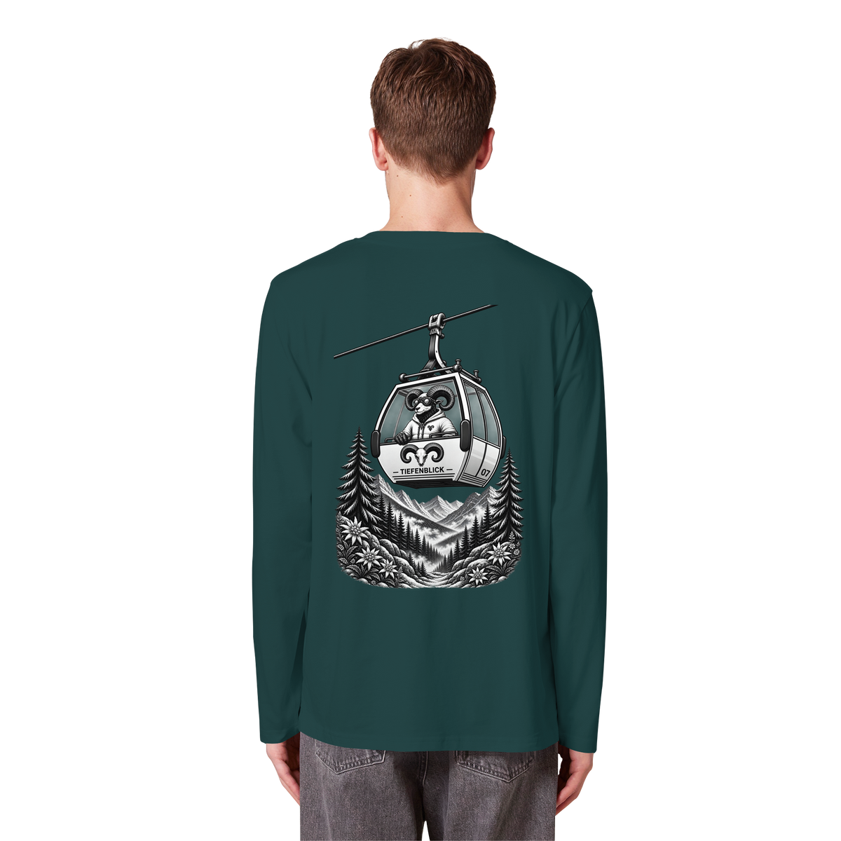 Tiefenblick Gondel Fun  - Organic Longsleeve T-Shirt