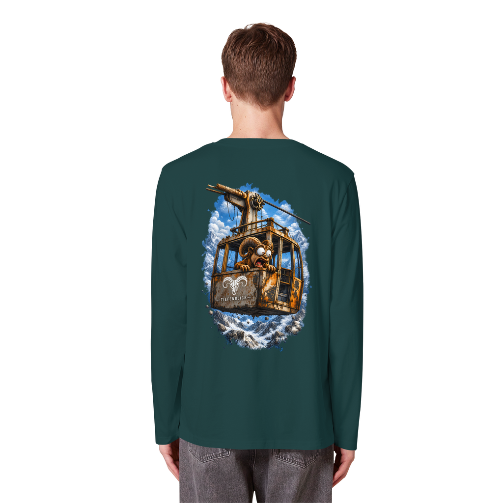 Tiefenblick Adrenalin Gondel Fun - Organic Longsleeve T-Shirt