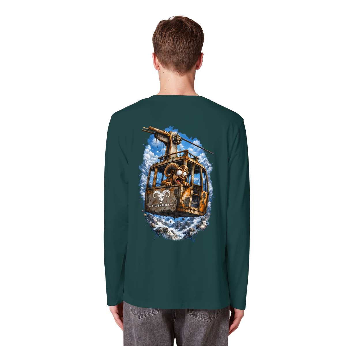Tiefenblick Adrenalin Gondel Fun - Organic Longsleeve T-Shirt
