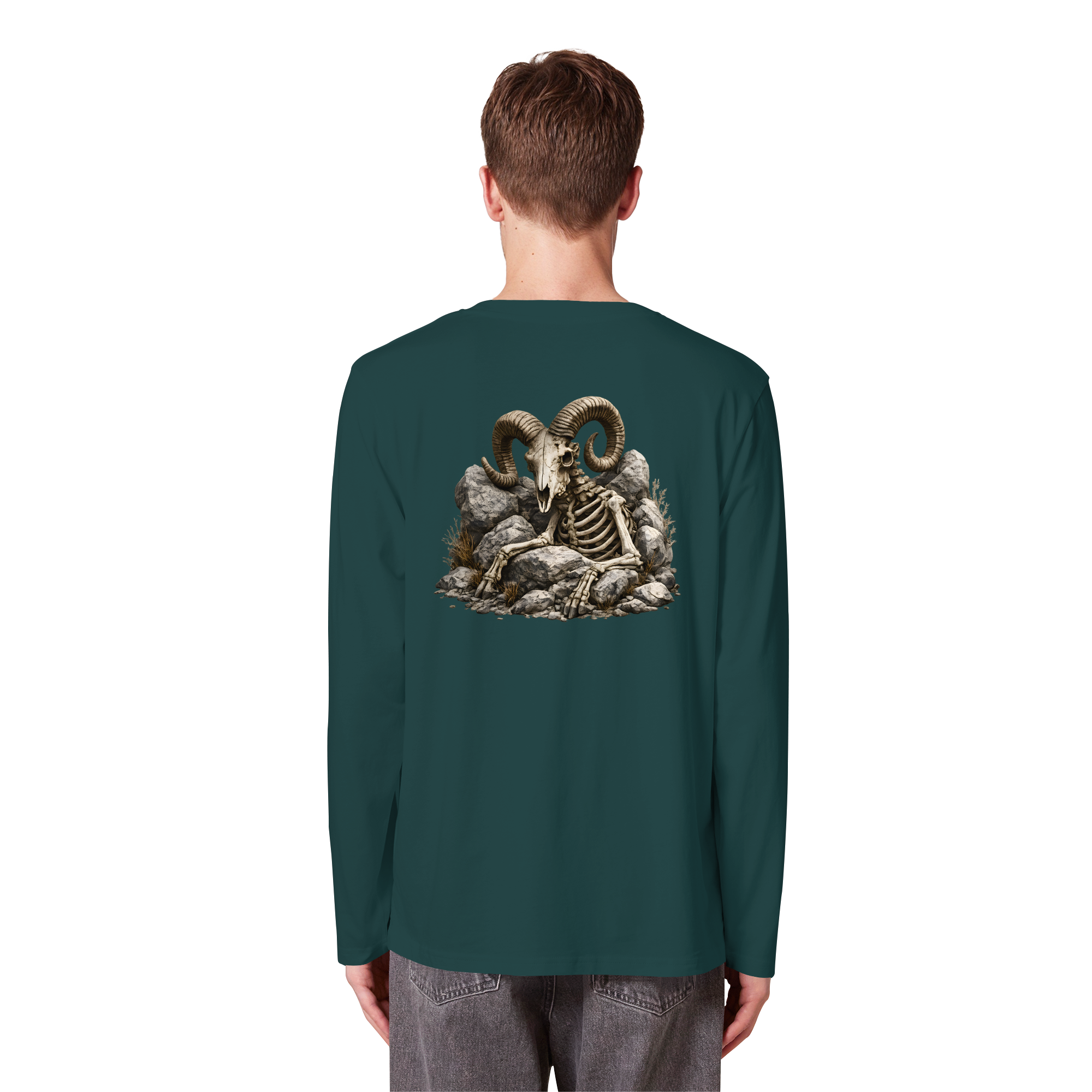 Tiefenblick Skelett Fun - Organic Longsleeve T-Shirt