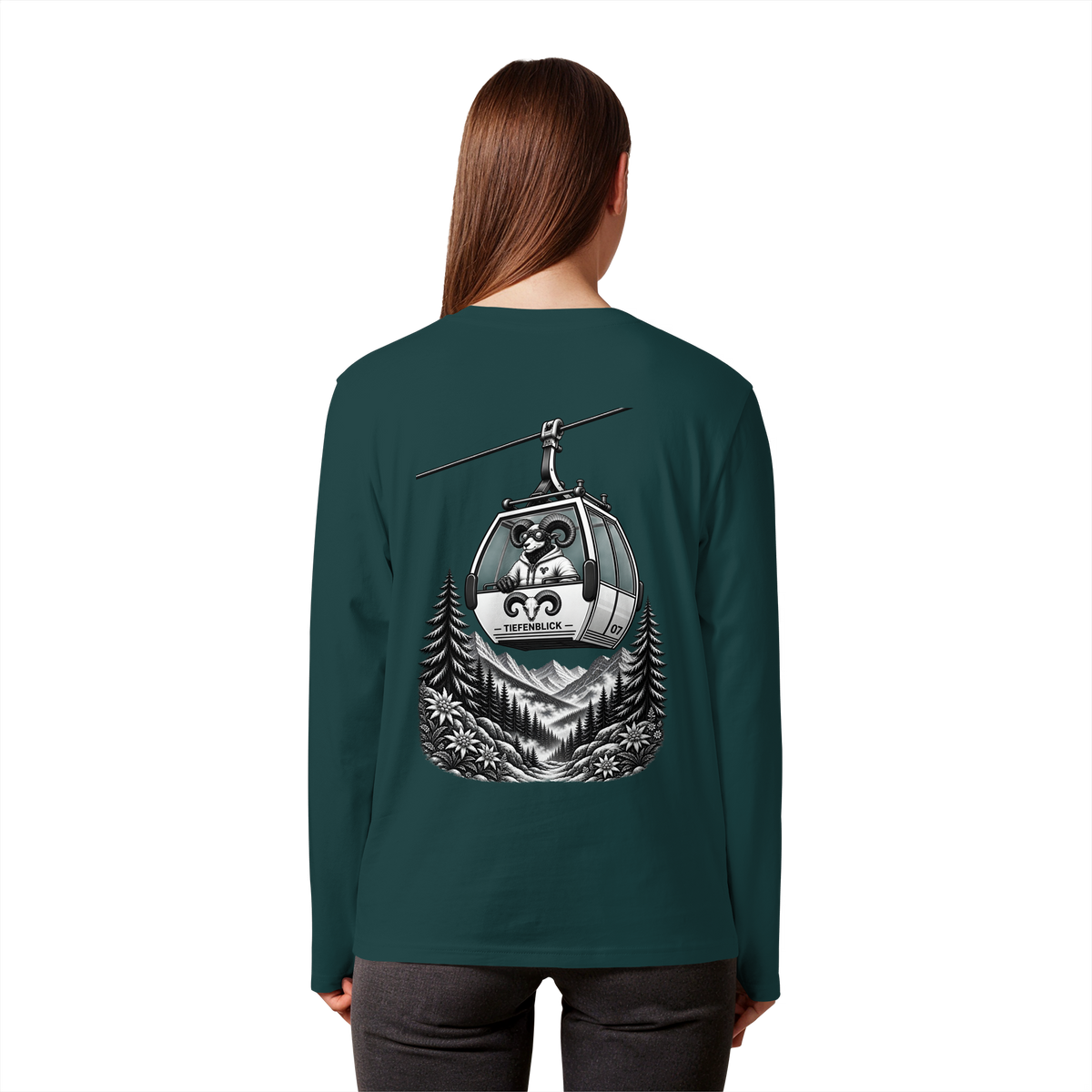 Tiefenblick Gondel Fun  - Organic Longsleeve T-Shirt