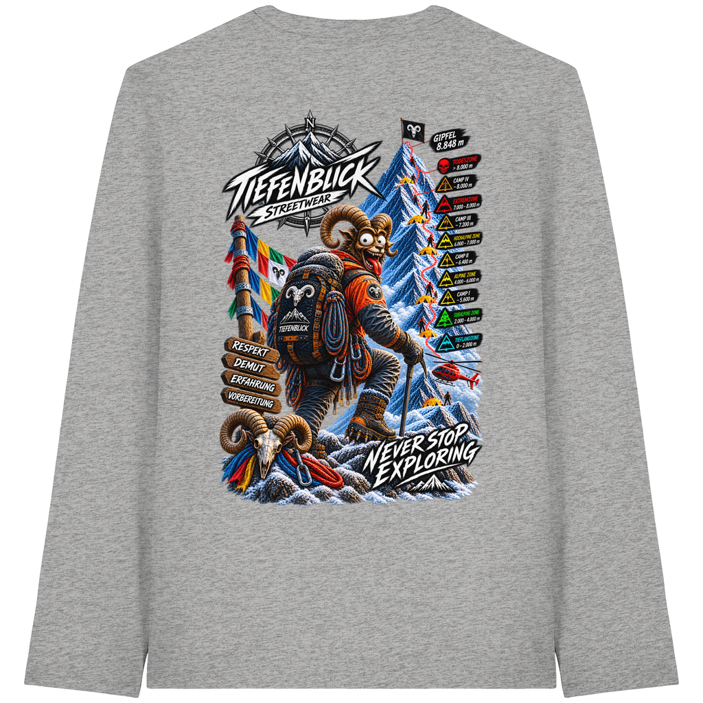 Tiefenblick Todeszone Fun - Organic Longsleeve T-Shirt