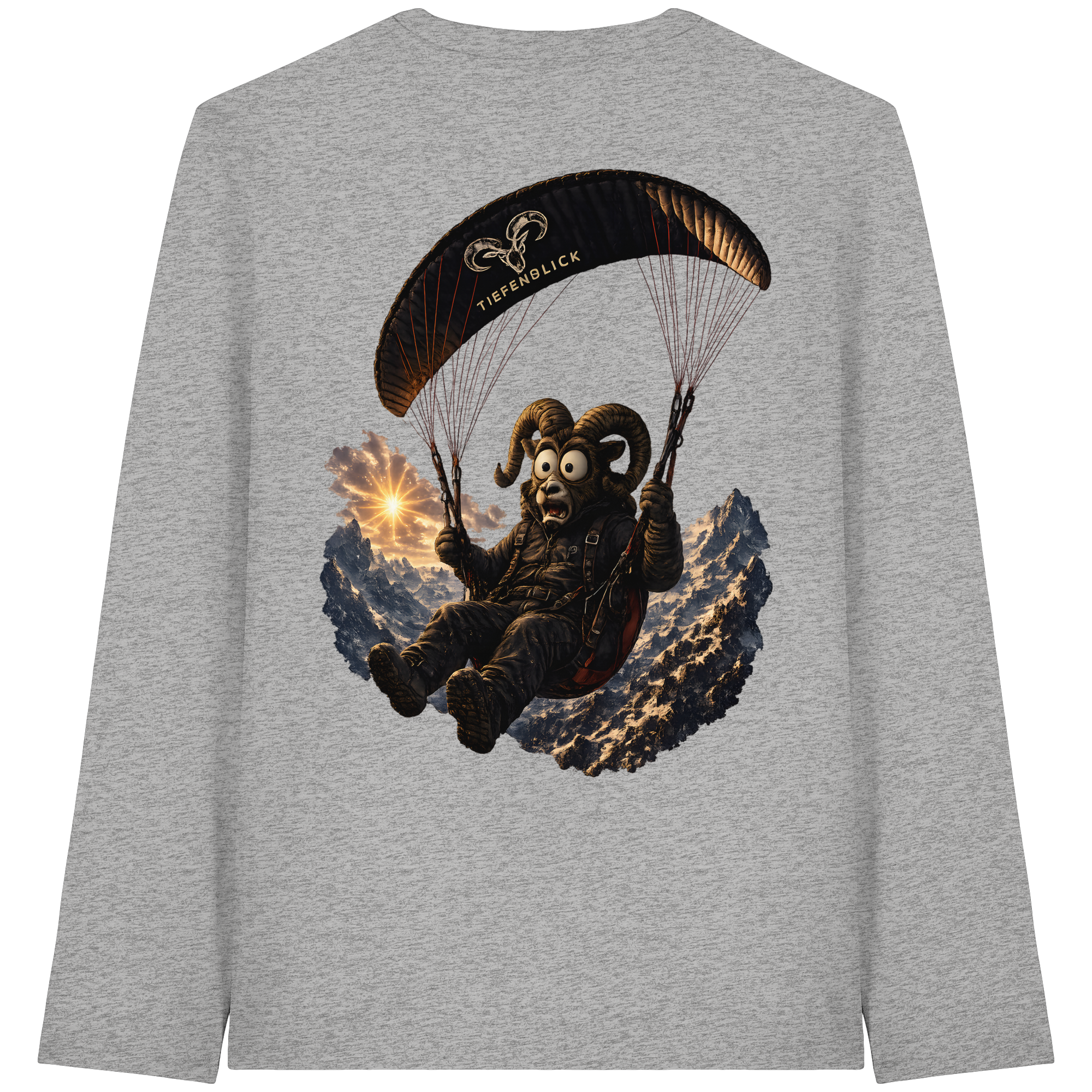 Tiefenblick Paraglider  - Organic Longsleeve T-Shirt