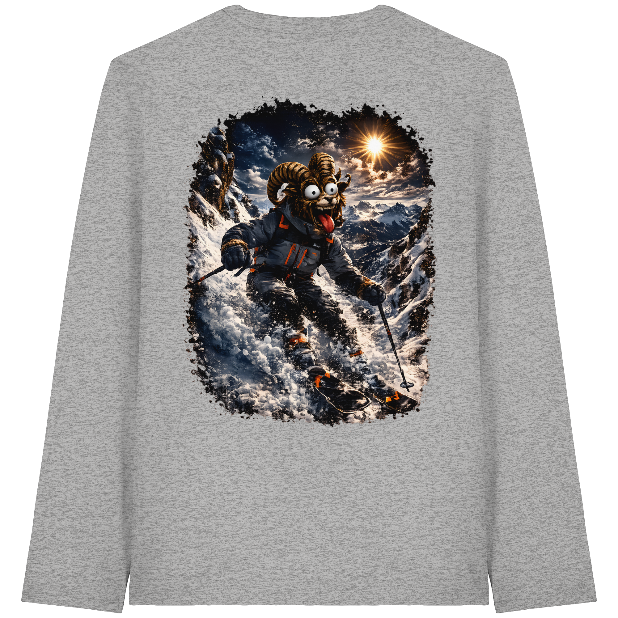 Tiefenblick Ski - Organic Longsleeve T-Shirt