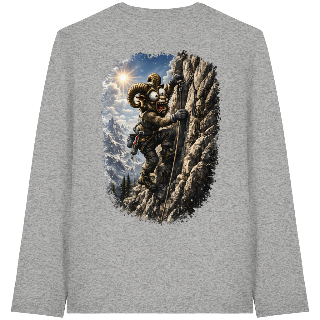 Tiefenblick Klettern - Organic Longsleeve T-Shirt