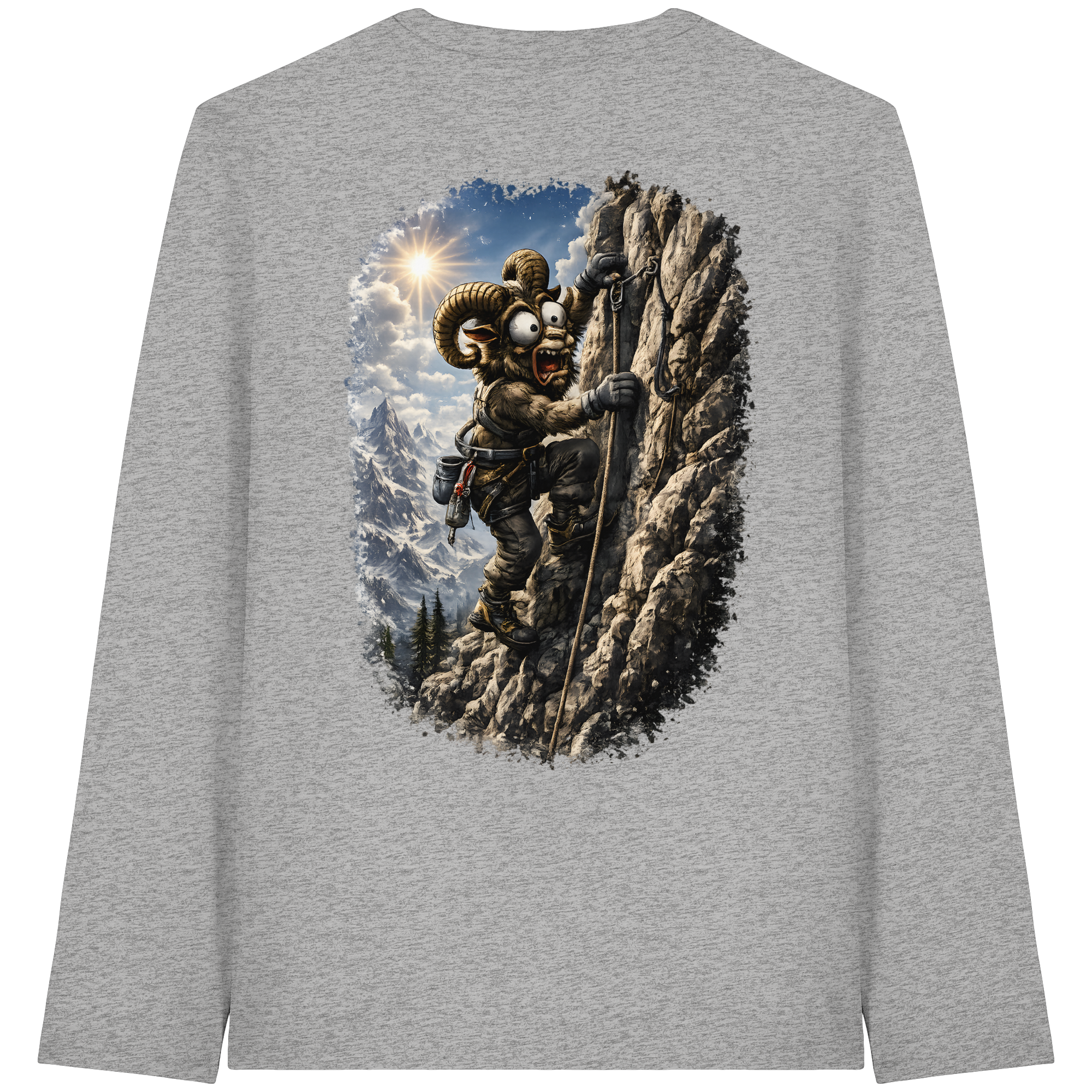 Tiefenblick Klettern - Organic Longsleeve T-Shirt