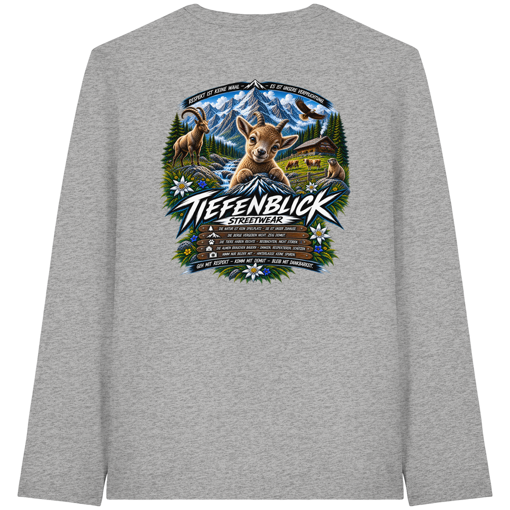 Tiefenblick Respekt Edition - Organic Longsleeve T-Shirt