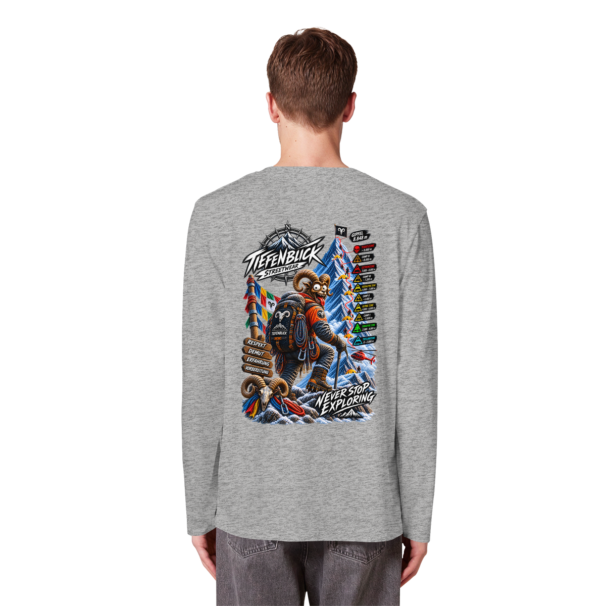 Tiefenblick Todeszone Fun - Organic Longsleeve T-Shirt