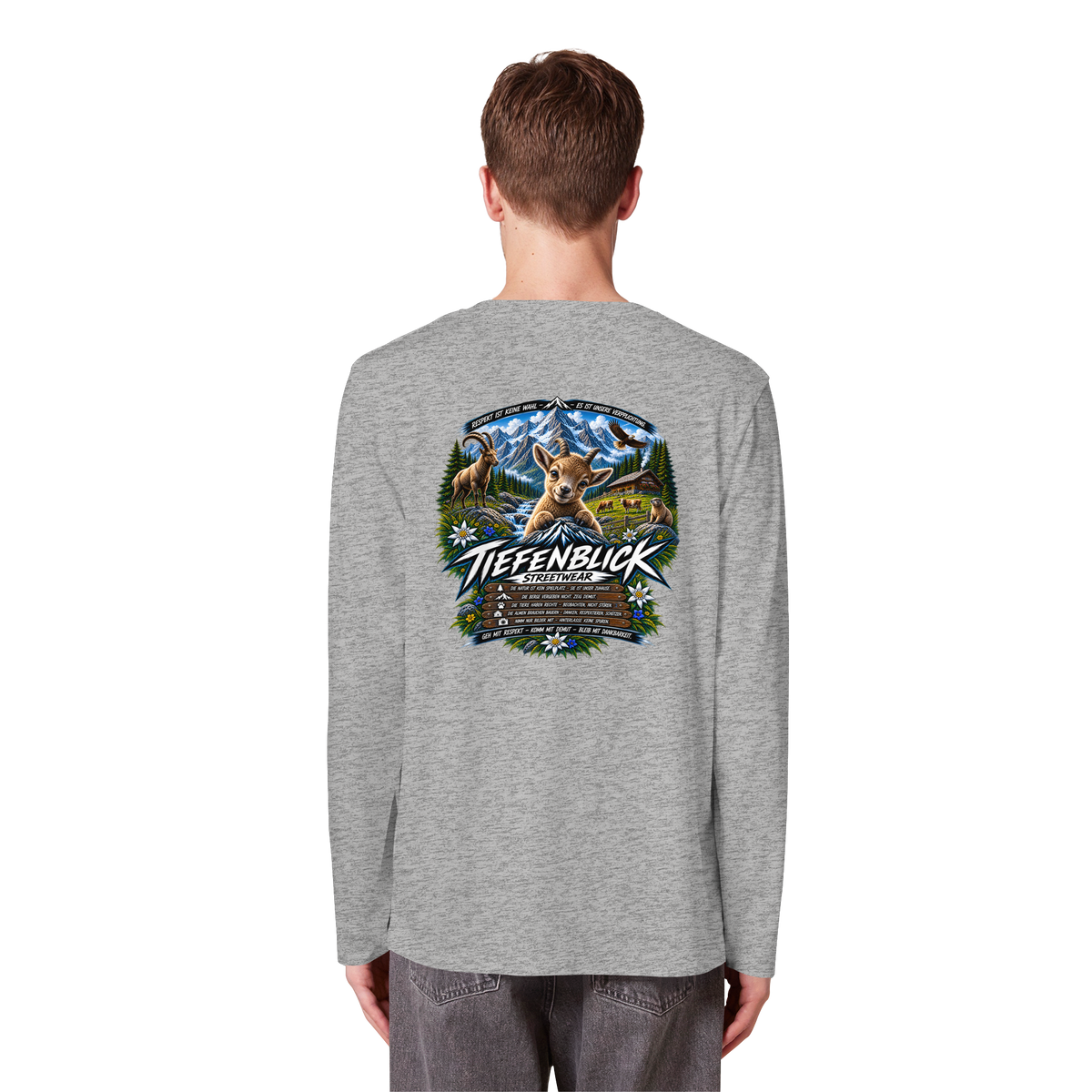 Tiefenblick Respekt Edition - Organic Longsleeve T-Shirt