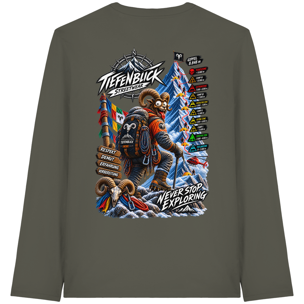 Tiefenblick Todeszone Fun - Organic Longsleeve T-Shirt
