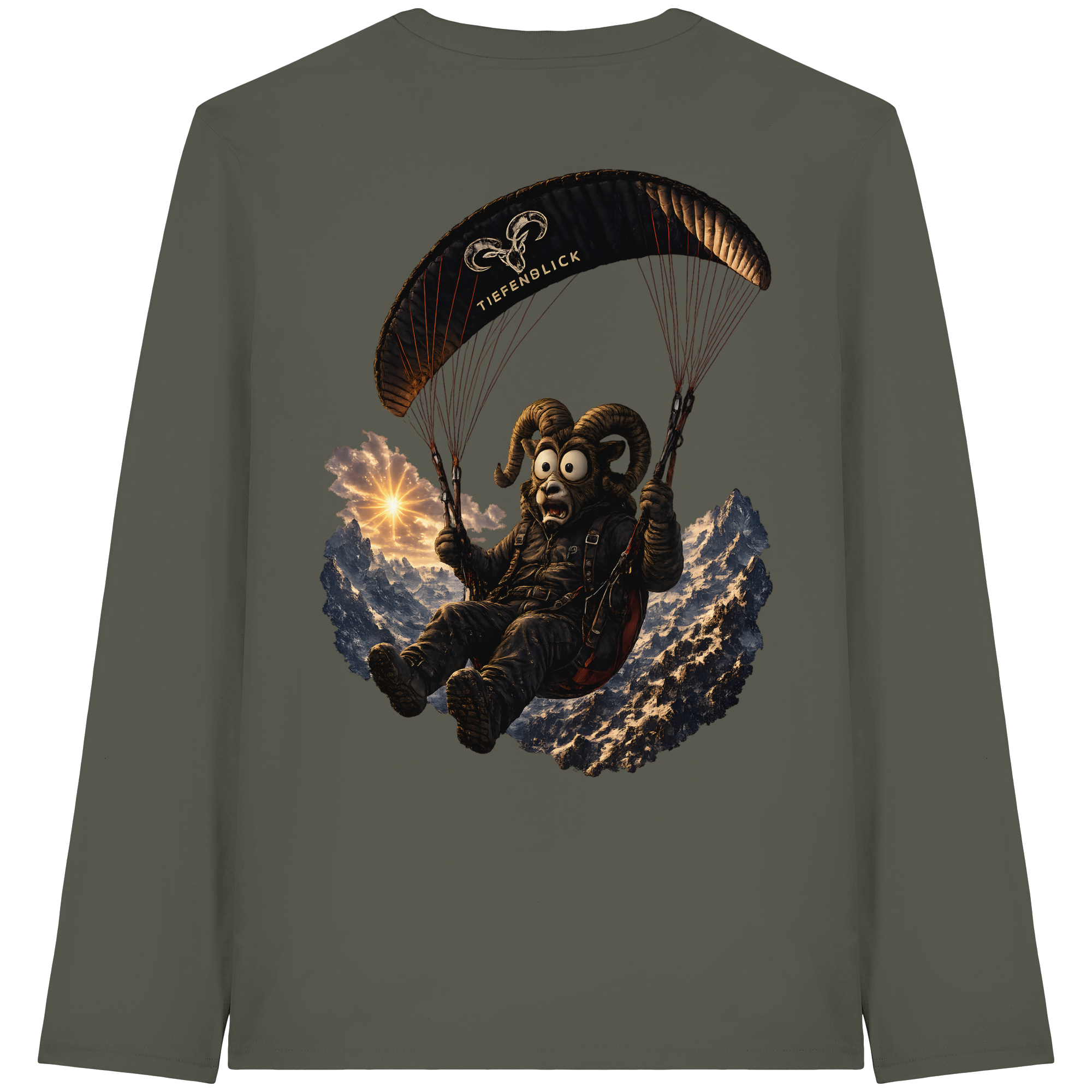 Tiefenblick Paraglider  - Organic Longsleeve T-Shirt