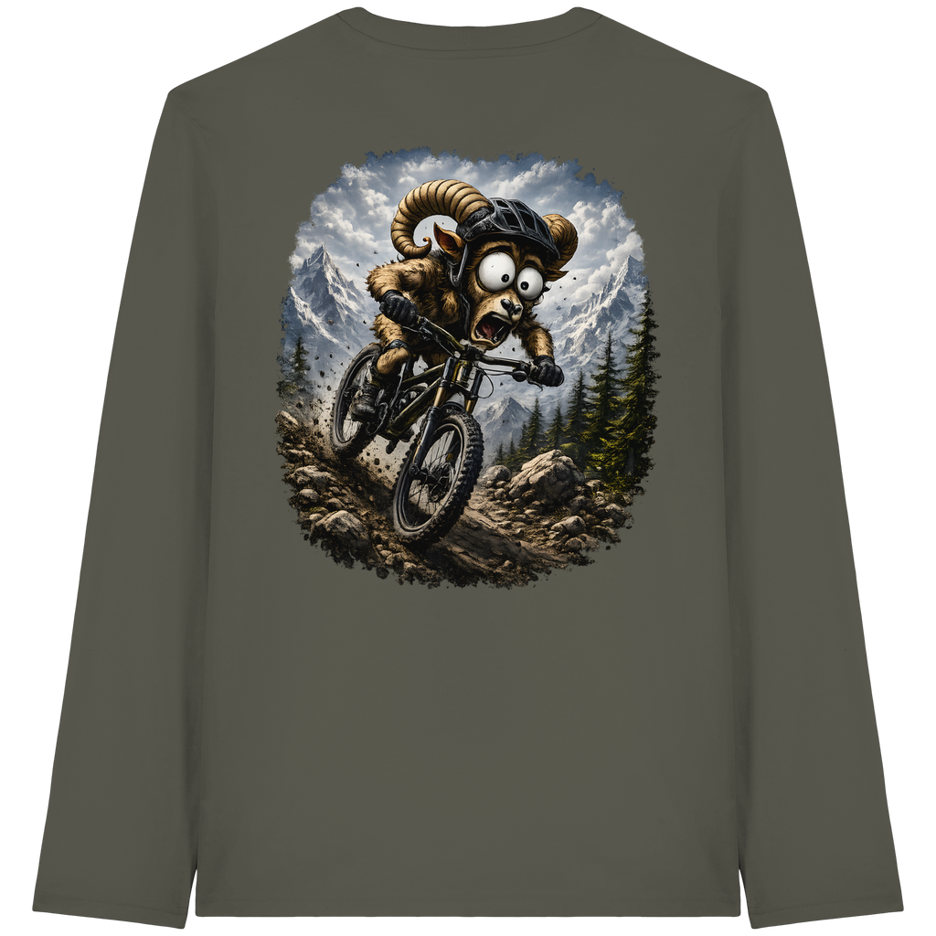 Tiefenblick Downhill - Organic Longsleeve T-Shirt