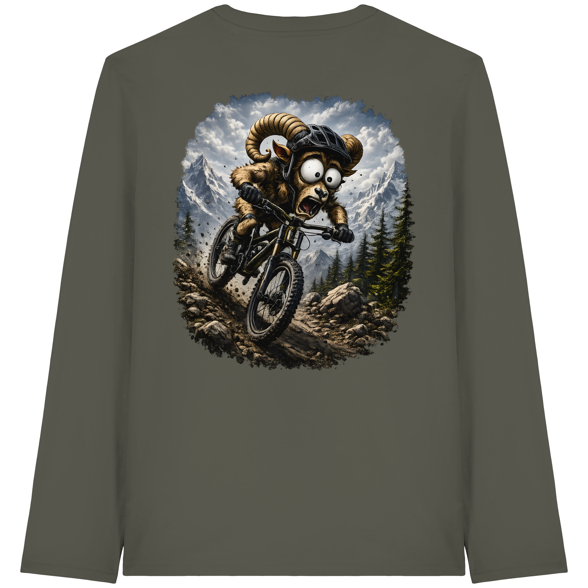 Tiefenblick Downhill - Organic Longsleeve T-Shirt
