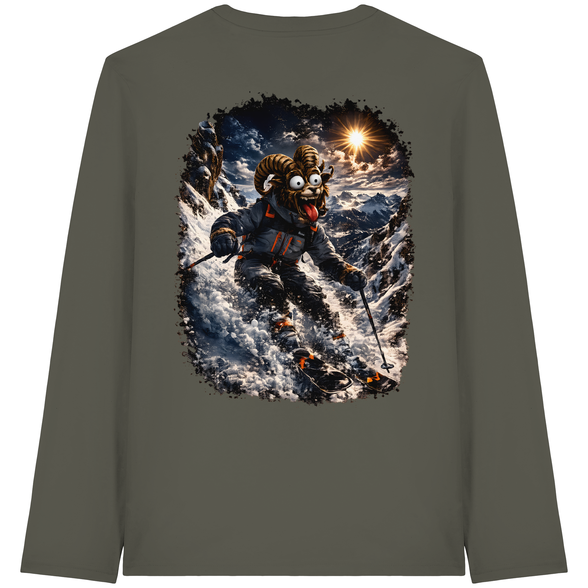 Tiefenblick Ski - Organic Longsleeve T-Shirt
