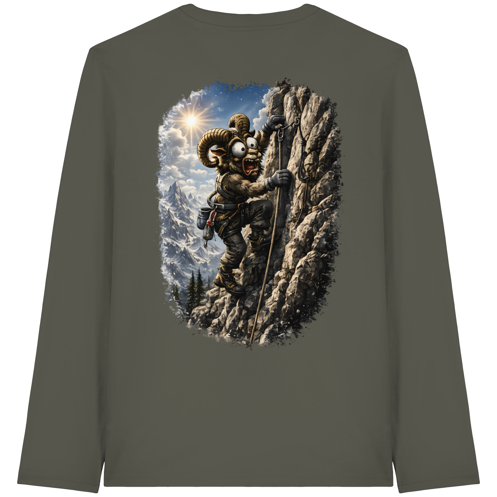 Tiefenblick Klettern - Organic Longsleeve T-Shirt