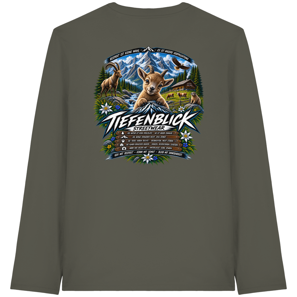 Tiefenblick Respekt Edition - Organic Longsleeve T-Shirt