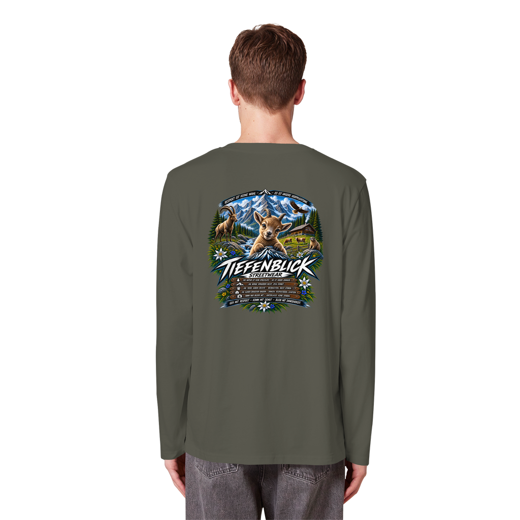 Tiefenblick Respekt Edition - Organic Longsleeve T-Shirt