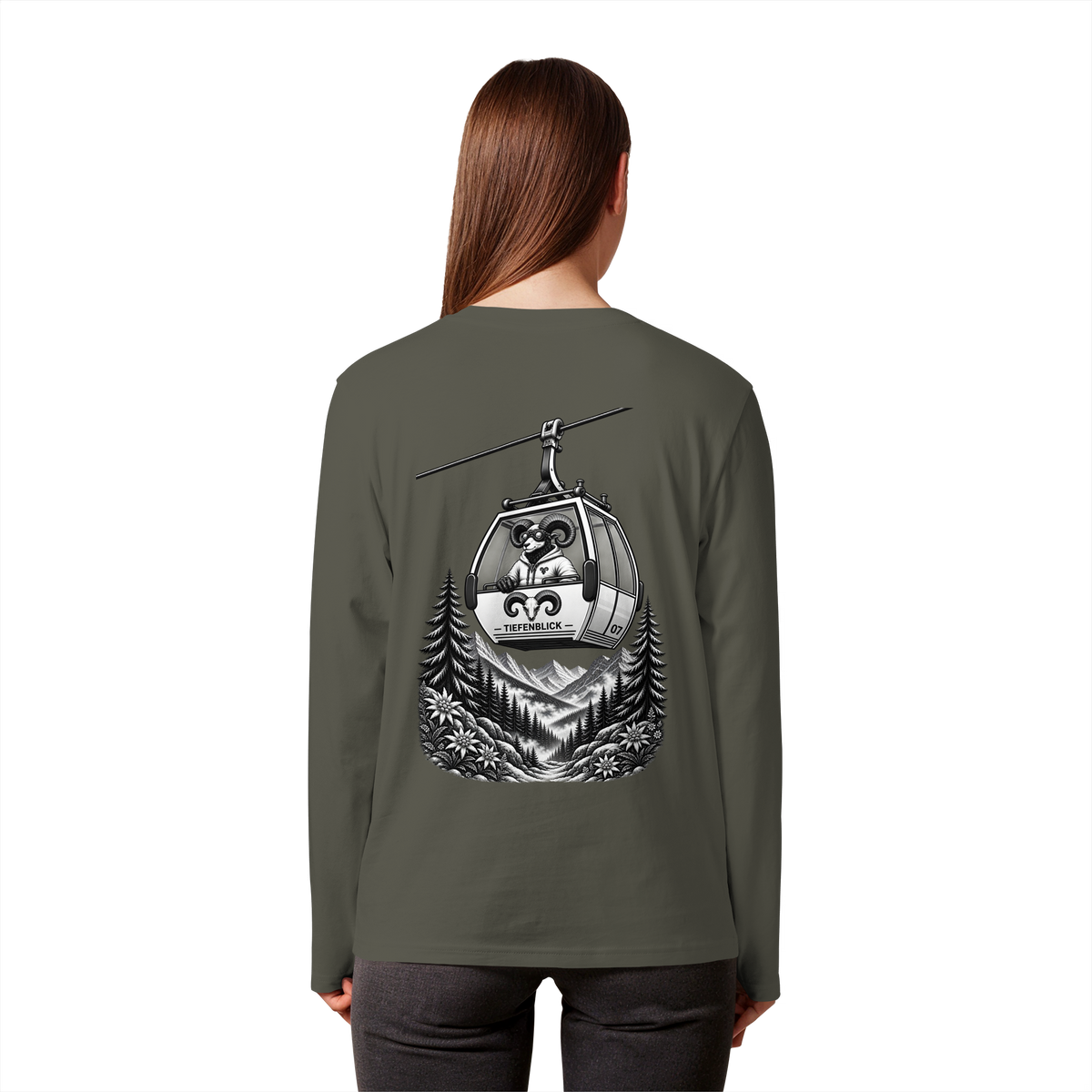 Tiefenblick Gondel Fun  - Organic Longsleeve T-Shirt