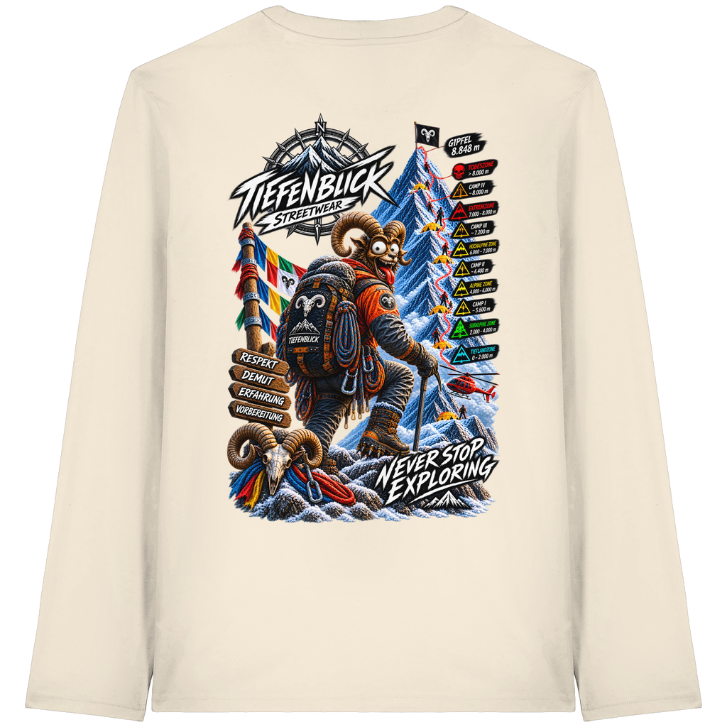 Tiefenblick Todeszone Fun - Organic Longsleeve T-Shirt