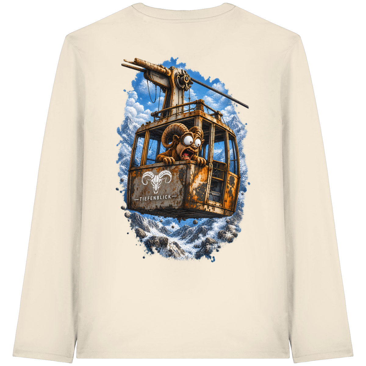 Tiefenblick Adrenalin Gondel Fun - Organic Longsleeve T-Shirt