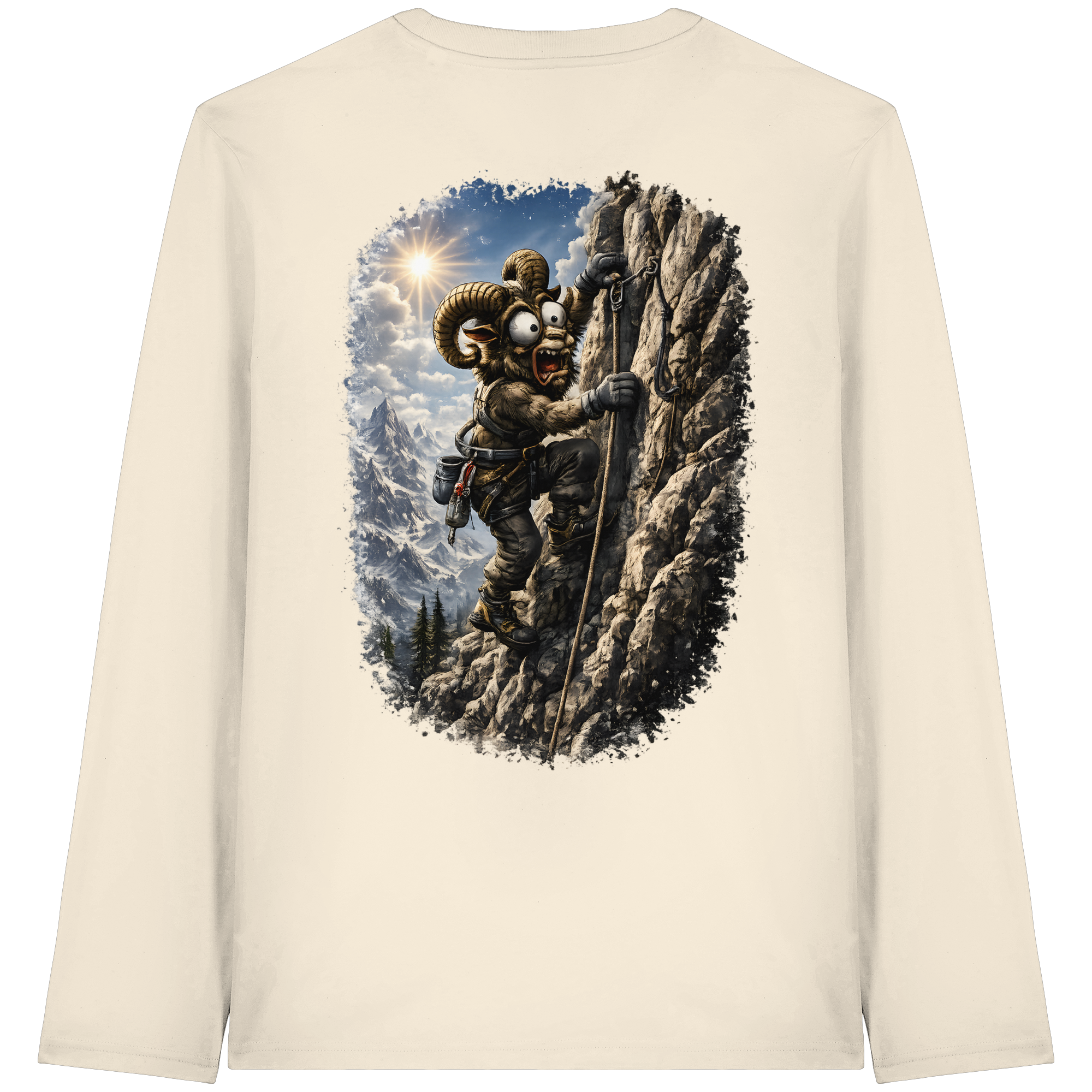 Tiefenblick Klettern - Organic Longsleeve T-Shirt